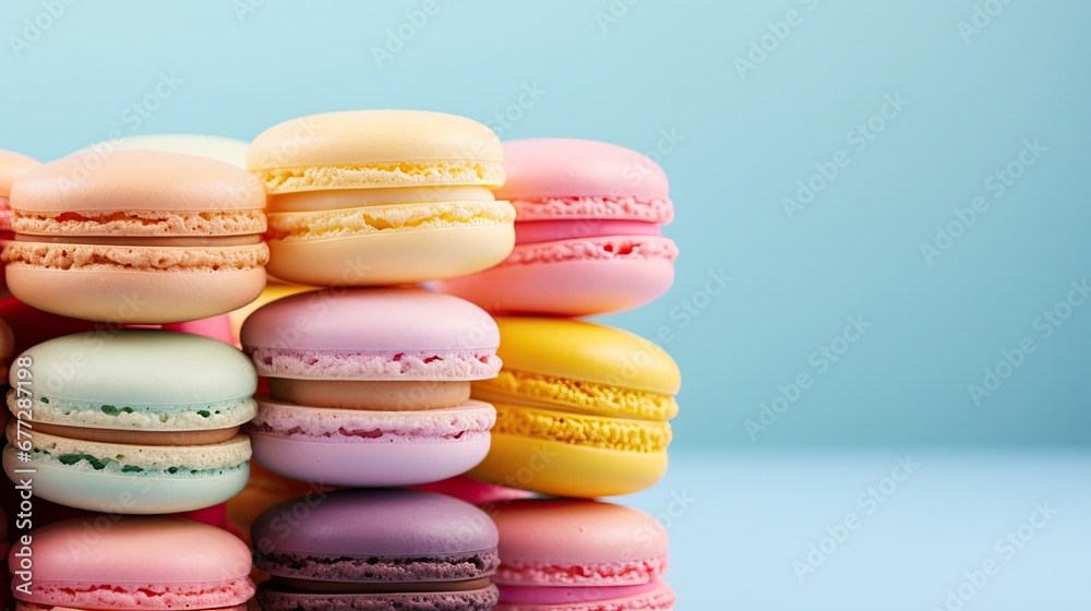 colorful macaroons on a soft background colorful macaroons on a soft background
