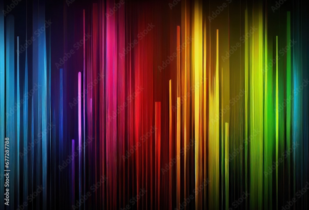Vibrant Spectrum of Colorful Vertical Lines Generative AI