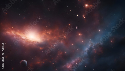 Planets. stars and galaxies in outer space showing the beauty of space exploration.