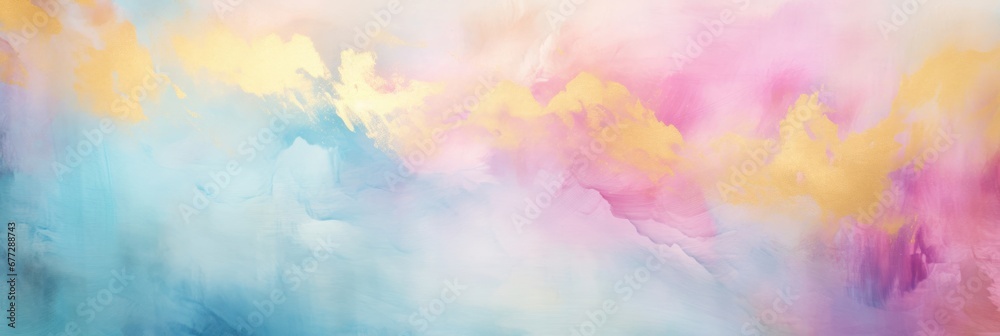 Abstract Symphony of Colors in Blue Pink Yellow and White Generative AI