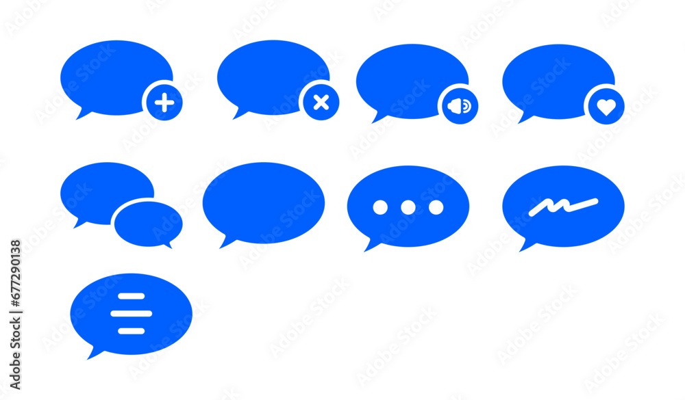 Obraz premium bubble chat icon set