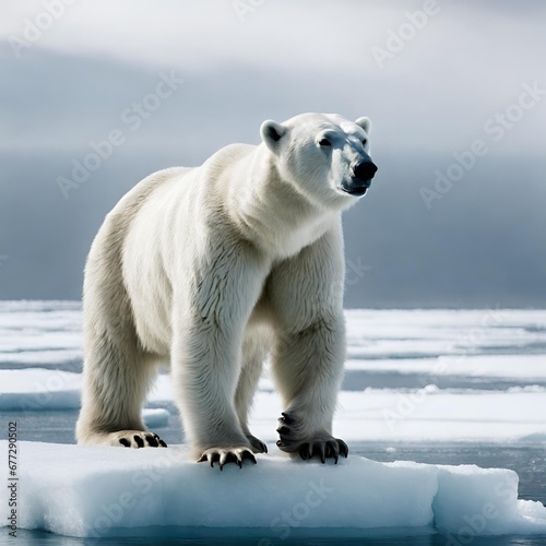 Polar Bear on Ice © Javed