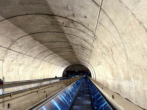 metro station escalator