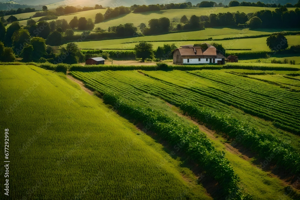 landscape view of agriculture home 