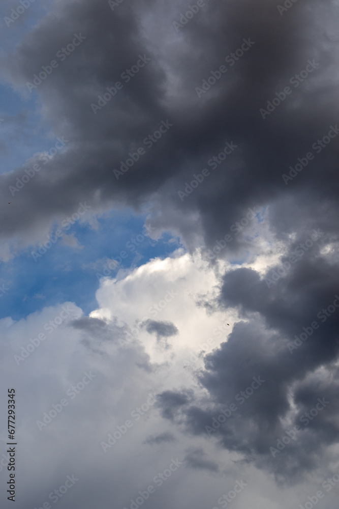 Summer late afternoon cloudscape over Johannesburg on the Highveld of Gauteng province in South Africa - image for background use