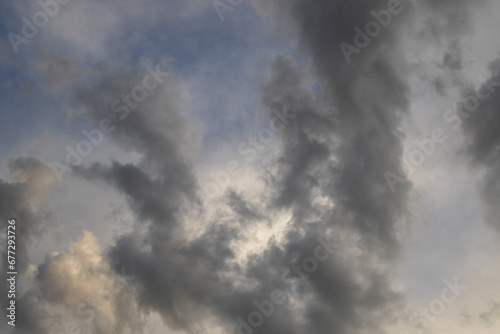 Summer late afternoon cloudscape over Johannesburg on the Highveld of Gauteng province in South Africa - image for background use