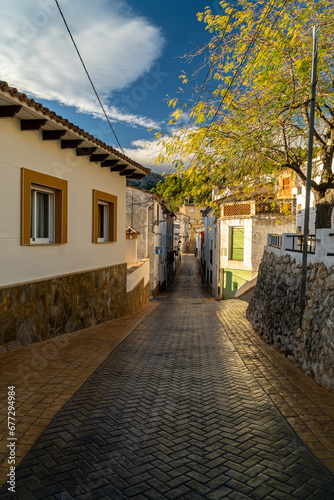 Beautiful alley in Abdet town, Alicante (Spain).