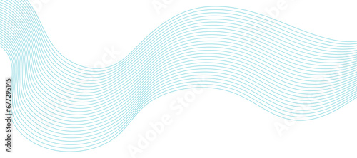 Abstract background with blue wave lines
