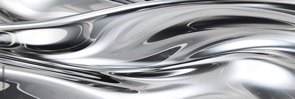 Fototapeta premium Glimpse of the Intricate Patterns on a Polished Metal Surface Generative AI