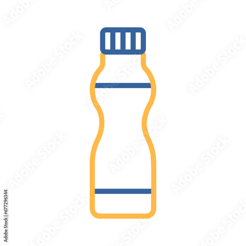 Drinkable yoghurt bottle vector icon