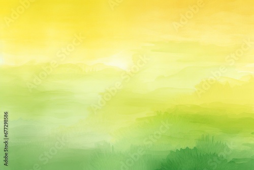 Radiant Spring  Fresh Green to Sunny Yellow Gradient with Watercolor Texture