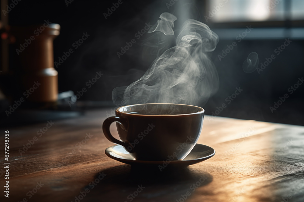 Coffee cup with hot coffee. Morning coffee in mug on table in restaurant. Breakfast with coffee in cafe. Hot cappuccino in cup on table in morning. Aromatic espresso caffeine drink in home room. Coffee cup with hot coffee. Morning coffee in mug on table in restaurant. Breakfast with coffee in cafe. Hot cappuccino in cup on table in morning. Aromatic espresso caffeine drink in home room.
