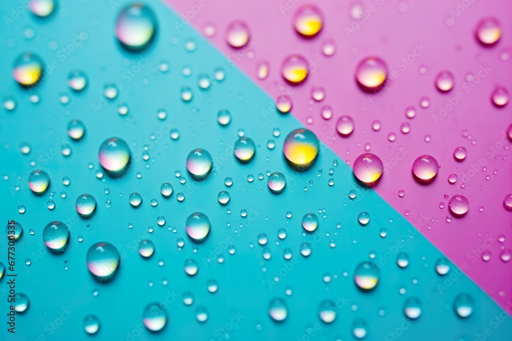 Vivid Water Drops: Colorful Elegance