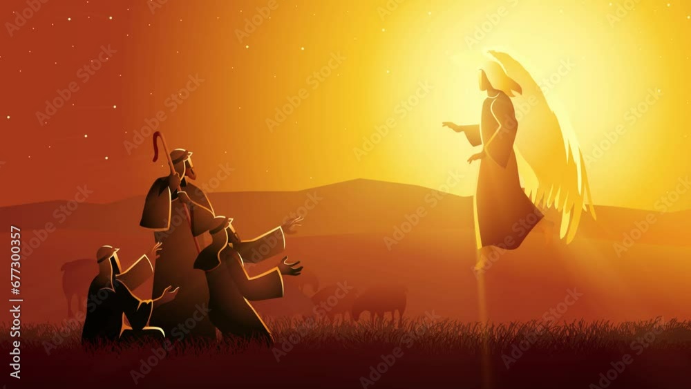 Biblical motion graphics series, Annunciation to the shepherds