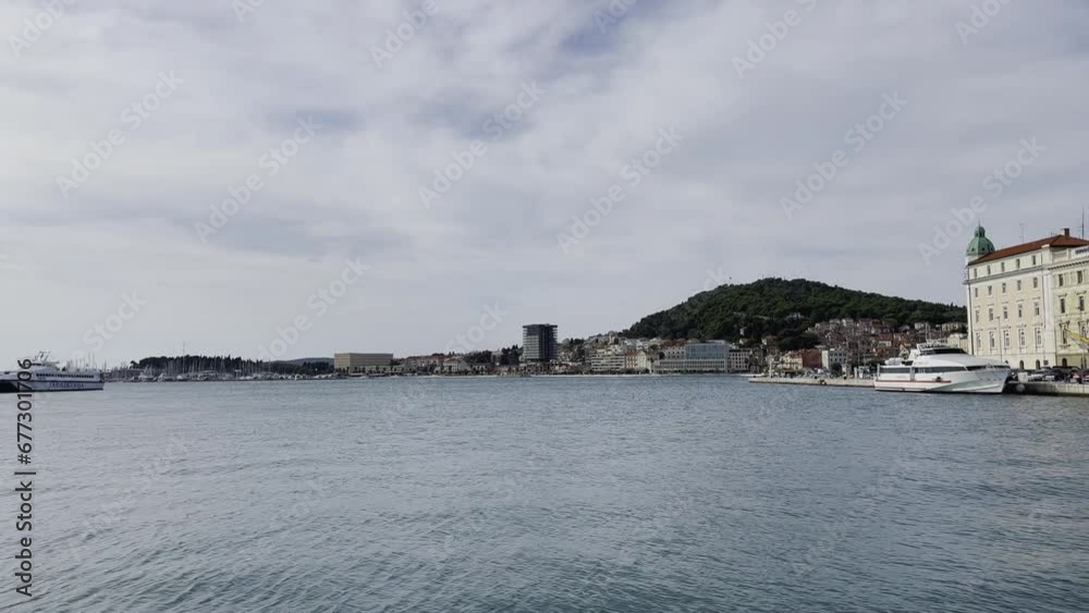 view of the sea an city view of the sea an city