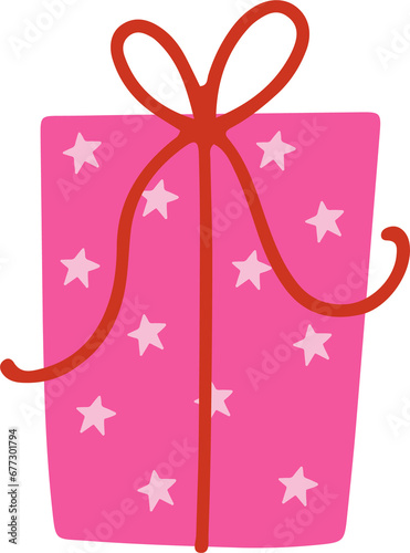 Gift box vector flat illustration.