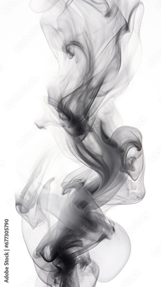 Black smoke on white background. Black smoke on white background.