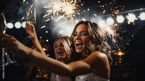 A Toast to a New Year: Celebrating with Wine and Friendship photo