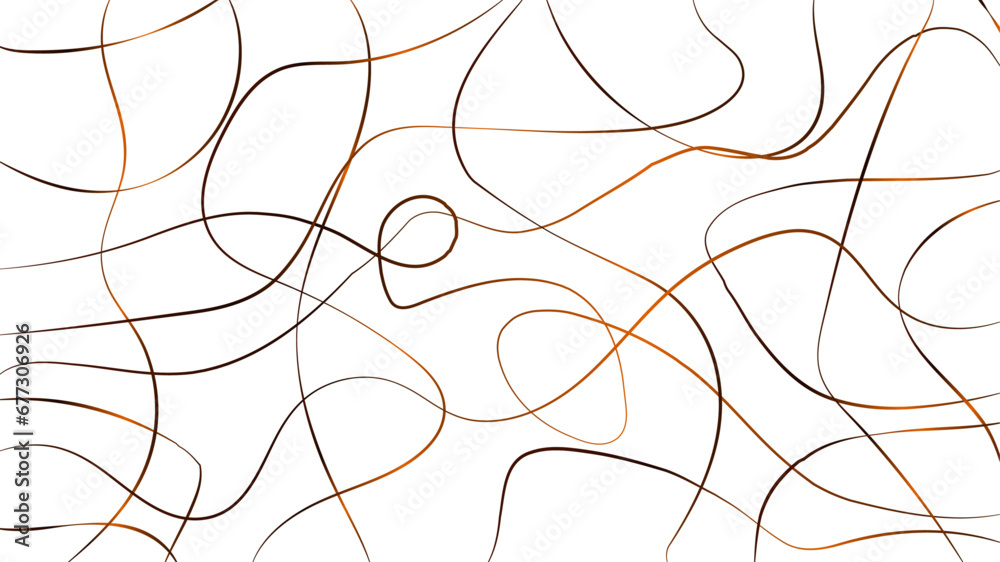 Random line pattern background. Decorative pattern with tangled curved lines. Random chaotic lines abstract geometric pattern vector background.	
 - obrazy, fototapety, plakaty 