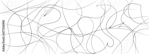 Random line pattern background. Decorative pattern with tangled curved lines. Random chaotic lines abstract geometric pattern vector background.	
