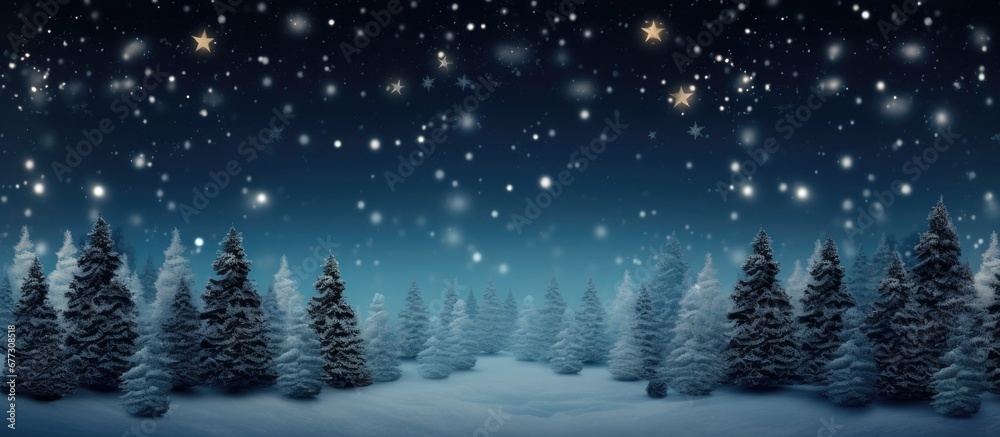 Christmas evening scene Copy space image Place for adding text or design