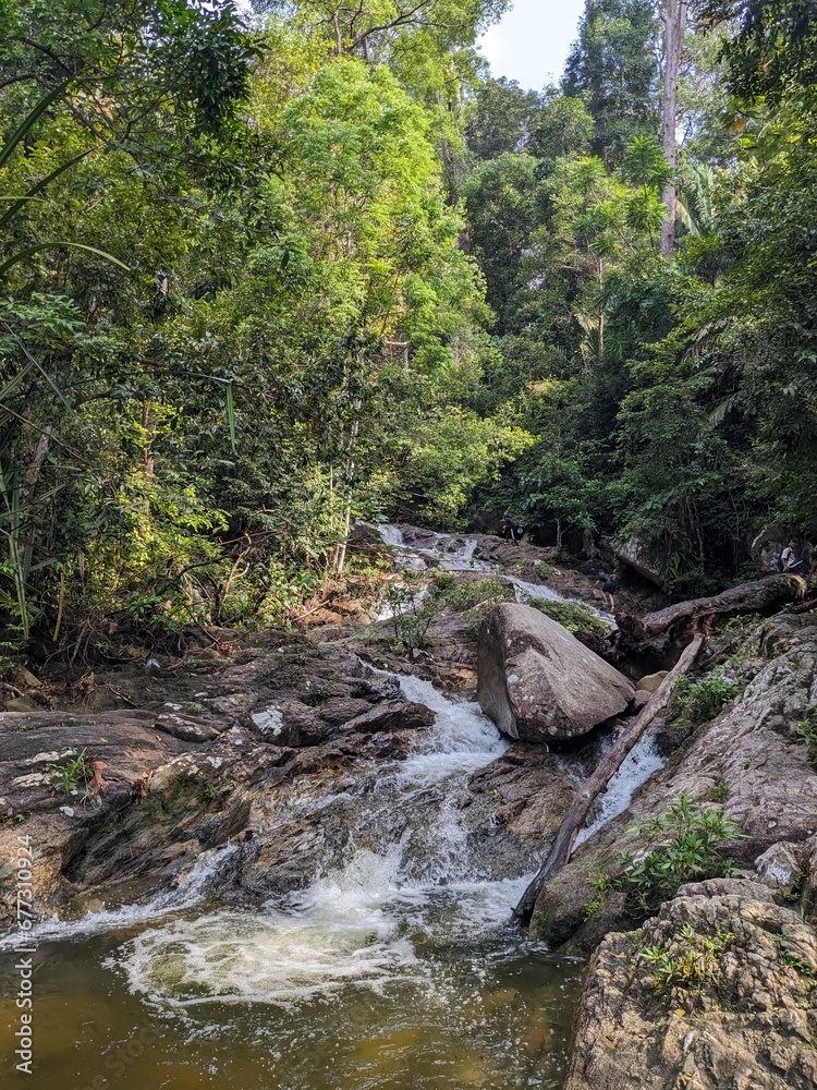 Air Terjun Gunung Ledang, Waterfall of Gunung Ledang Malaysia,river in the forest,waterfall 