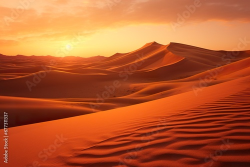 Captivating desert landscape during golden hour © Francesco