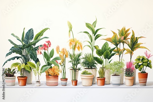 Lush Green Houseplants Collection.