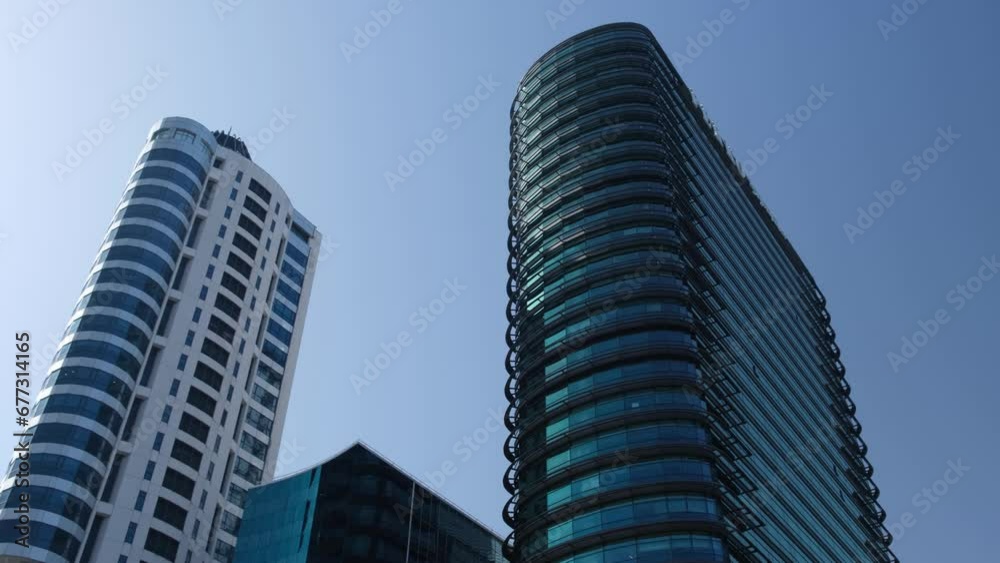 Several beautiful skyscrapers against the sky. Several beautiful skyscrapers against the sky.