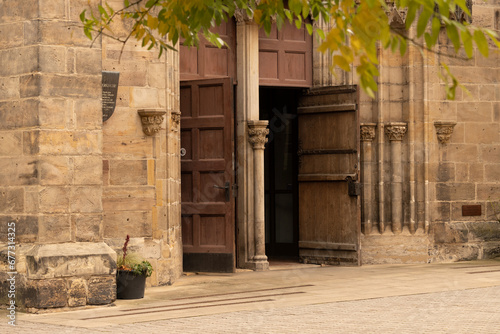 entrance to the preachers church in Erfurt photo