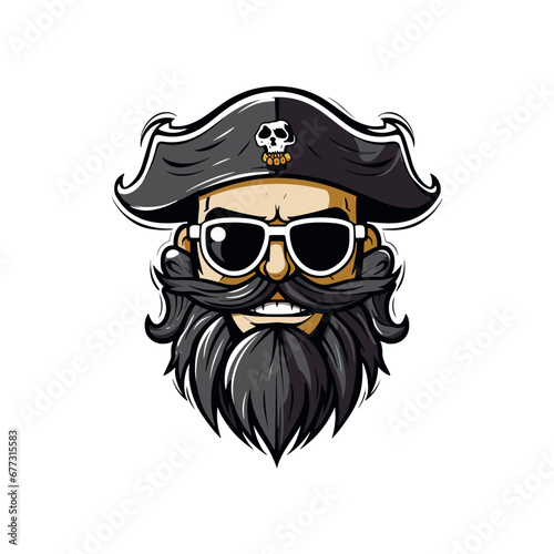 Pirate Mascot Logo Illustration