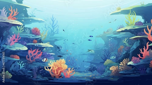 underwater sea aquarium environment © Amena
