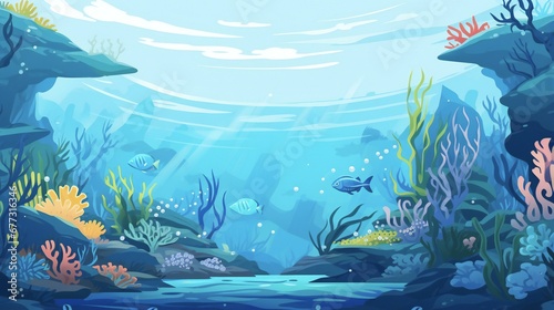 underwater sea aquarium environment