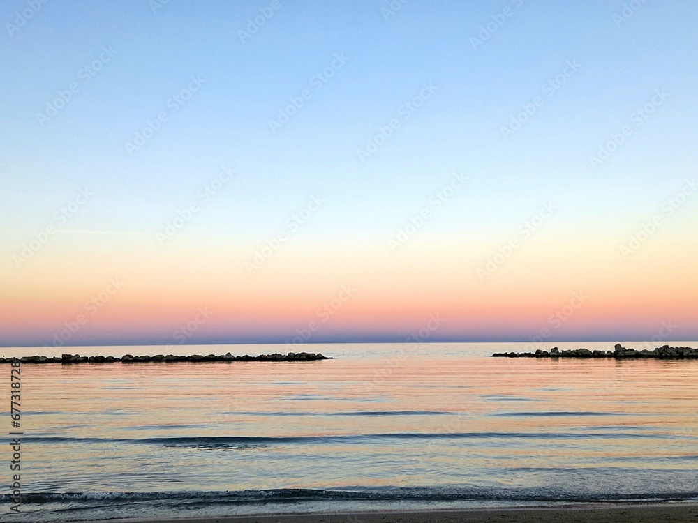 sunset over the sea