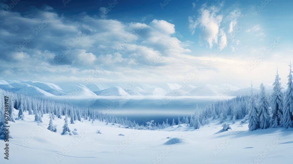 Peaceful winter landscape