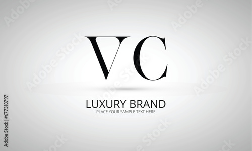 VC V vc initial logo | initial based abstract modern minimal creative logo, vector template image. luxury logotype logo, real estate homie logo. typography logo. initials logo