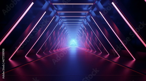 abstract background with neon lights and lines