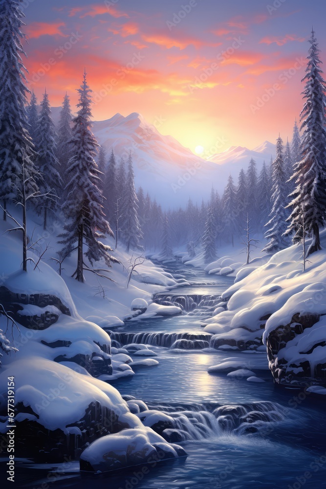 Peaceful winter landscape