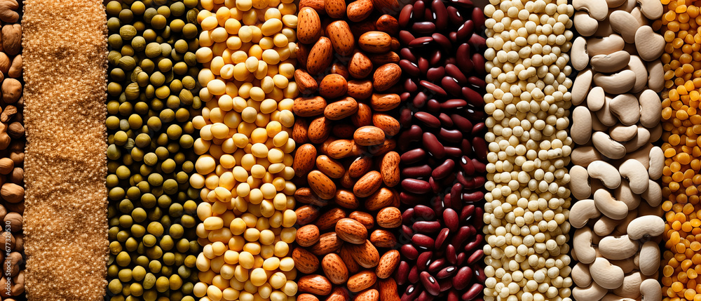 Assortment of beans and lentils as a background, top view Assortment of beans and lentils as a background, top view