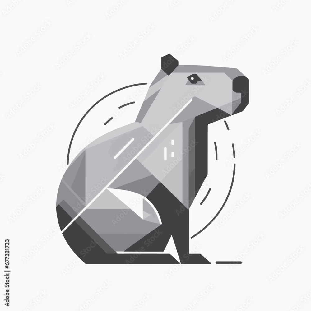 Capybara Vectorised Bitmap Capybara logo for graphic design, capybara designs for prints and ...