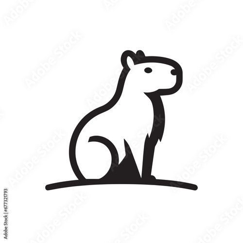 Capybara logo for graphic design, capybara designs for prints and commercial publications, vectorized capybara
