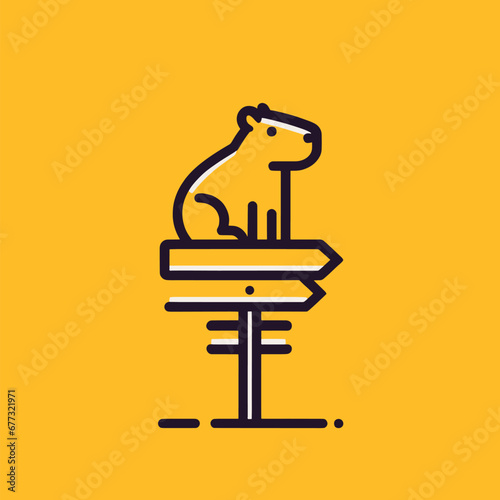 Capybara logo for graphic design, capybara designs for prints and commercial publications, vectorized capybara
