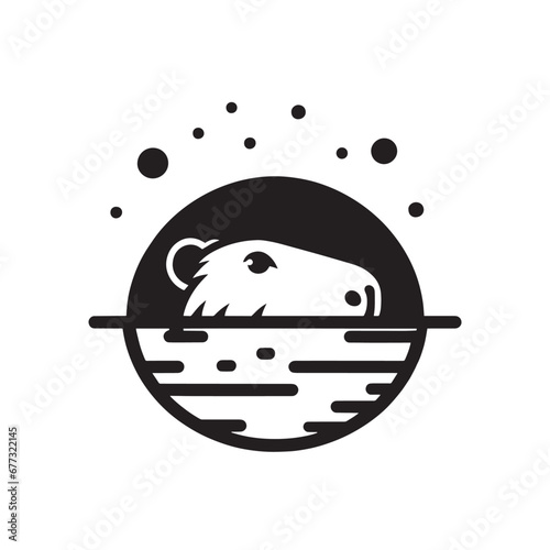 Capybara logo for graphic design, capybara designs for prints and commercial publications, vectorized capybara