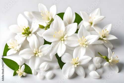 Fresh jasmine white flower isolated on white background