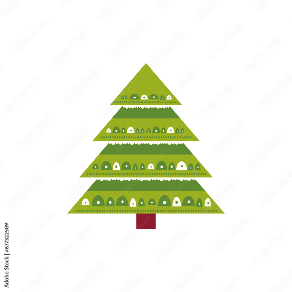Christmas winter tree. modern flat design. Can be used for printed materials - leaflets, posters, business cards or for web. Christmas winter tree. modern flat design. Can be used for printed materials - leaflets, posters, business cards or for web.