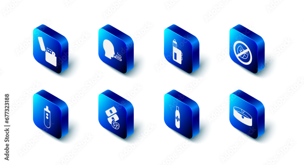 Set Man smoking a cigarette, Vape mod device, No tobacco leaf, Ashtray, Electronic, Medical nicotine patches, and Lighter icon. Vector Set Man smoking a cigarette, Vape mod device, No tobacco leaf, Ashtray, Electronic, Medical nicotine patches, and Lighter icon. Vector