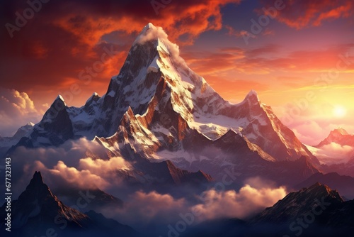 Breathtaking sunrise over majestic mountains © Francesco