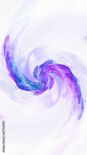 Colorful vortex background. Space portal. Purple blue liquid ink flow whirl hypnotic dimensional teleport spiral magic abstract art on white.