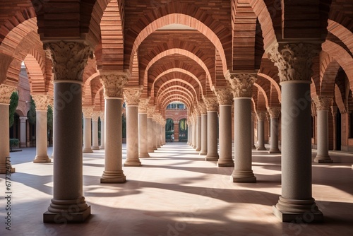 Arches and columns of the Hospital de Sant Pau