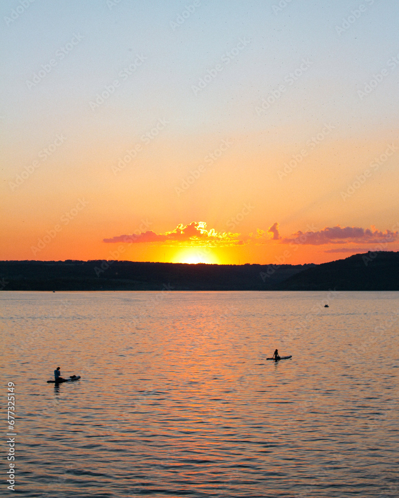 Sunset. The unknown. Nostalgia. Reflection. Stopping.The sunset sky.